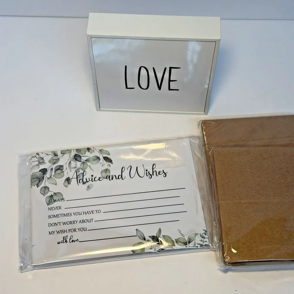 Wedding Advice/Wishes and Memory Cards for Wedding Guests Eucalyptus Theme